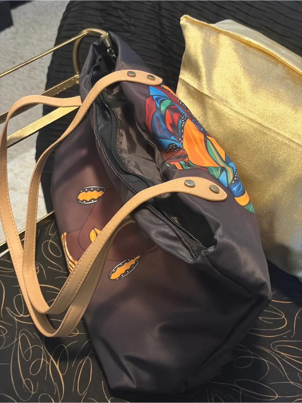 Stylish Multicolor Headwrap Tote Bag - Women Bags